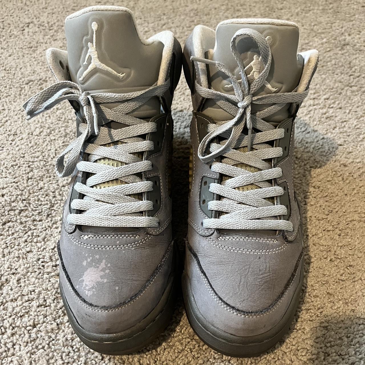 •Jordan 5 Wolf Grey •Size 9 Mens (no box) •Shoe... - Depop