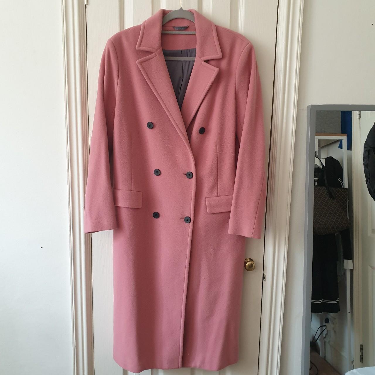 J Lindeberg classic wool coat in dusty rose pink... - Depop