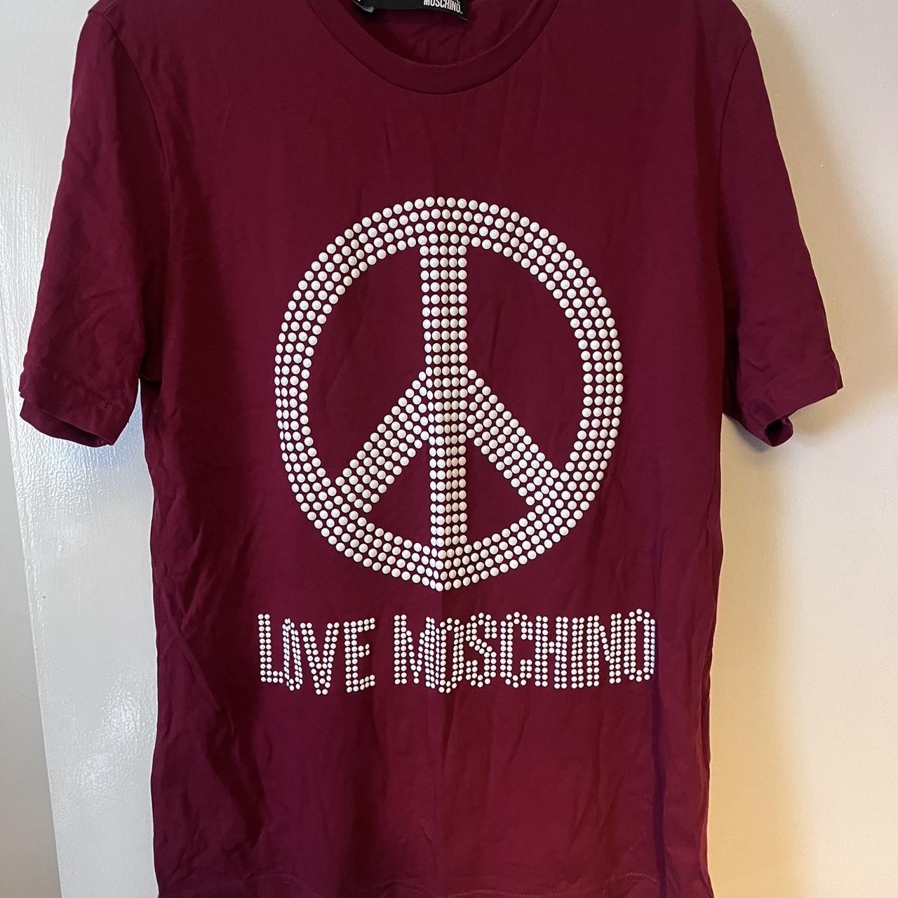 Moschino - Red - T-Shirt - Small - very good condition - Depop