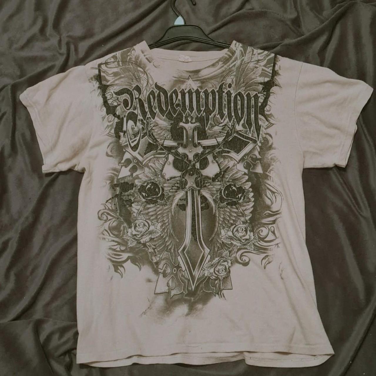 Affliction style shirt Redemption tshirt Size... - Depop