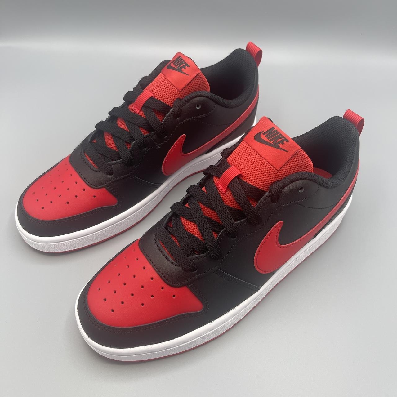 ⭐NEW Nike Court Borough Low 2 GS Big Kids 5.5Y Black Red Retro popular Shoes BQ5448-007