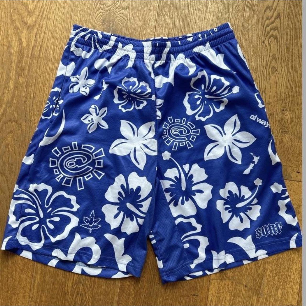 Always Do What You Should Do Men's Blue and White Shorts | Depop