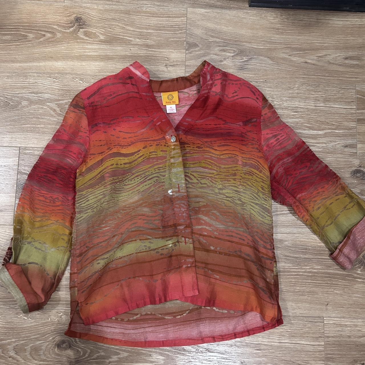Ruby Rd. Women's Blouse - Multi/Orange - 12 – Rub… - image 2