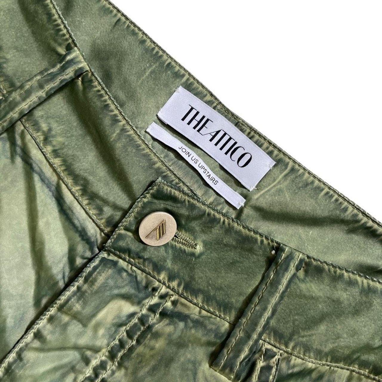 【関税込み】The Attico グリーン Fern ジーンズ Fern oversized denim cargo pants in green - The Attico