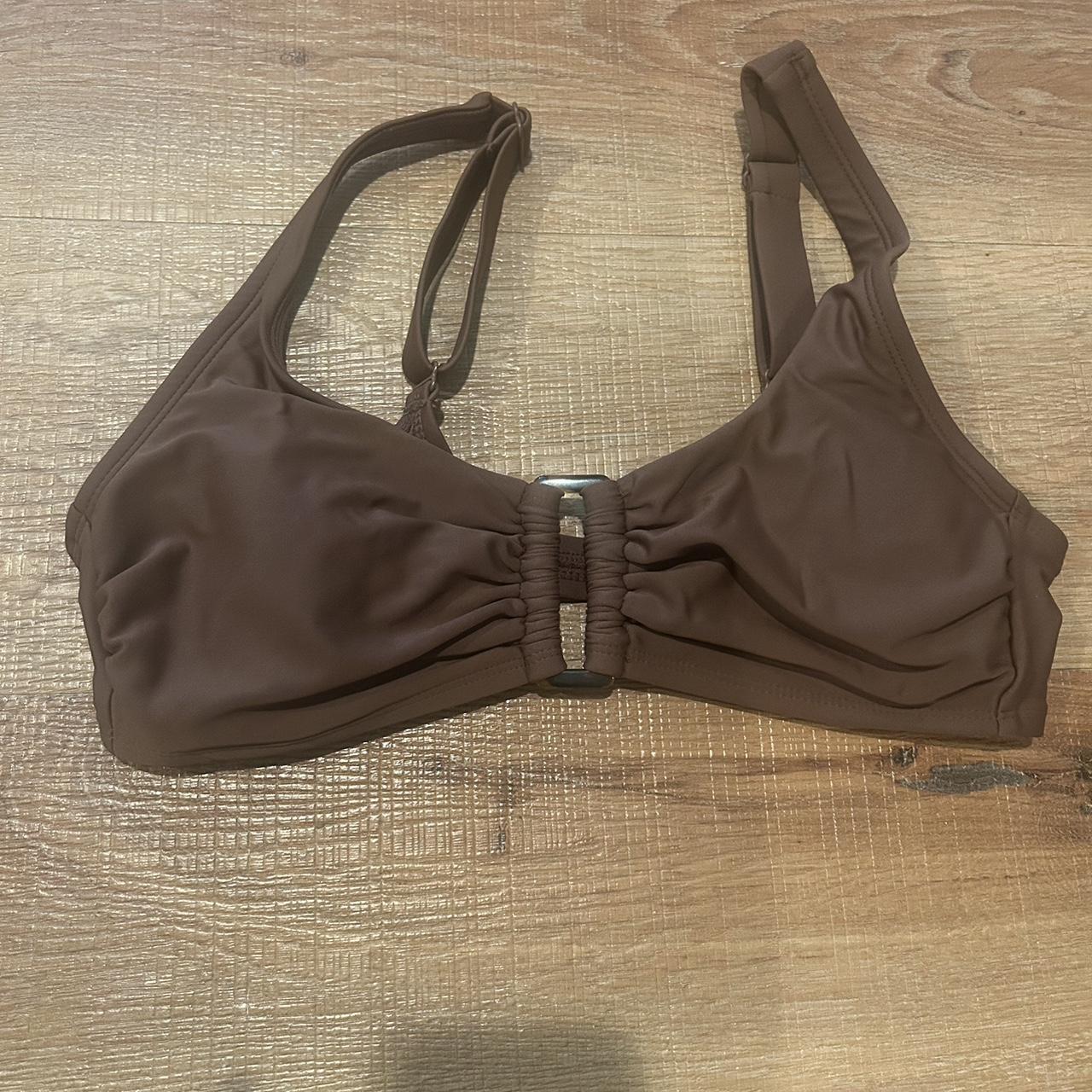 brown kona sol target swimsuit top in new... - Depop