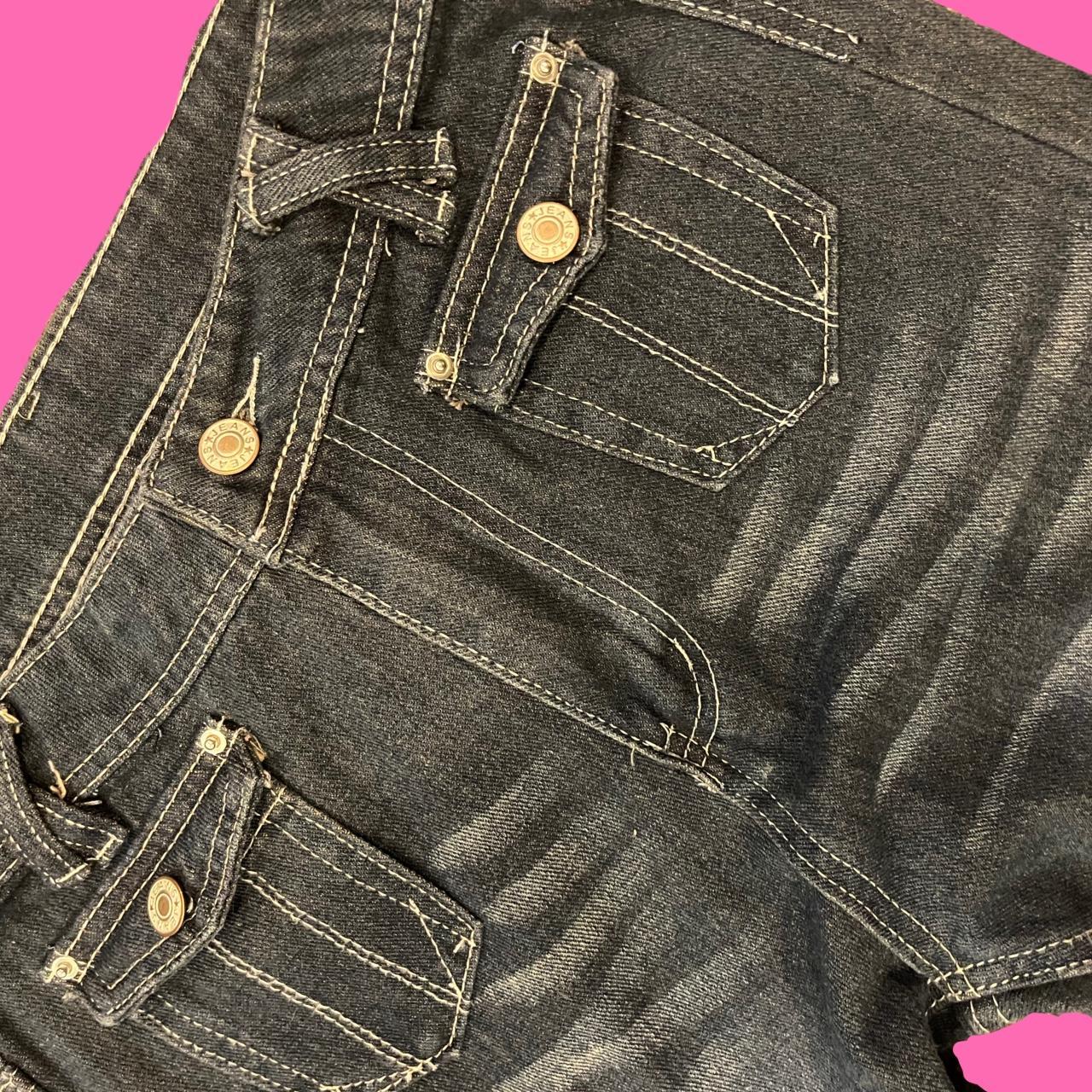 Cute Y2k/grunge Bootcut Jeans Size: M(fits Like A... - Depop