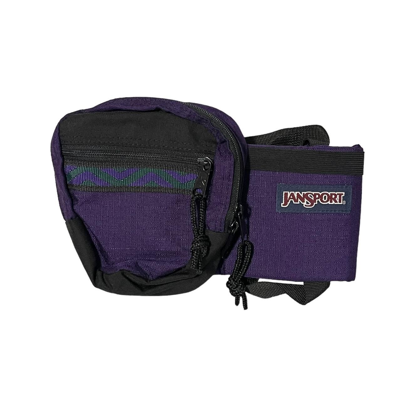 Vtg JanSport Hiking Fanny Waist Pack Bag Water Bottle Holders outlet Holster Purple