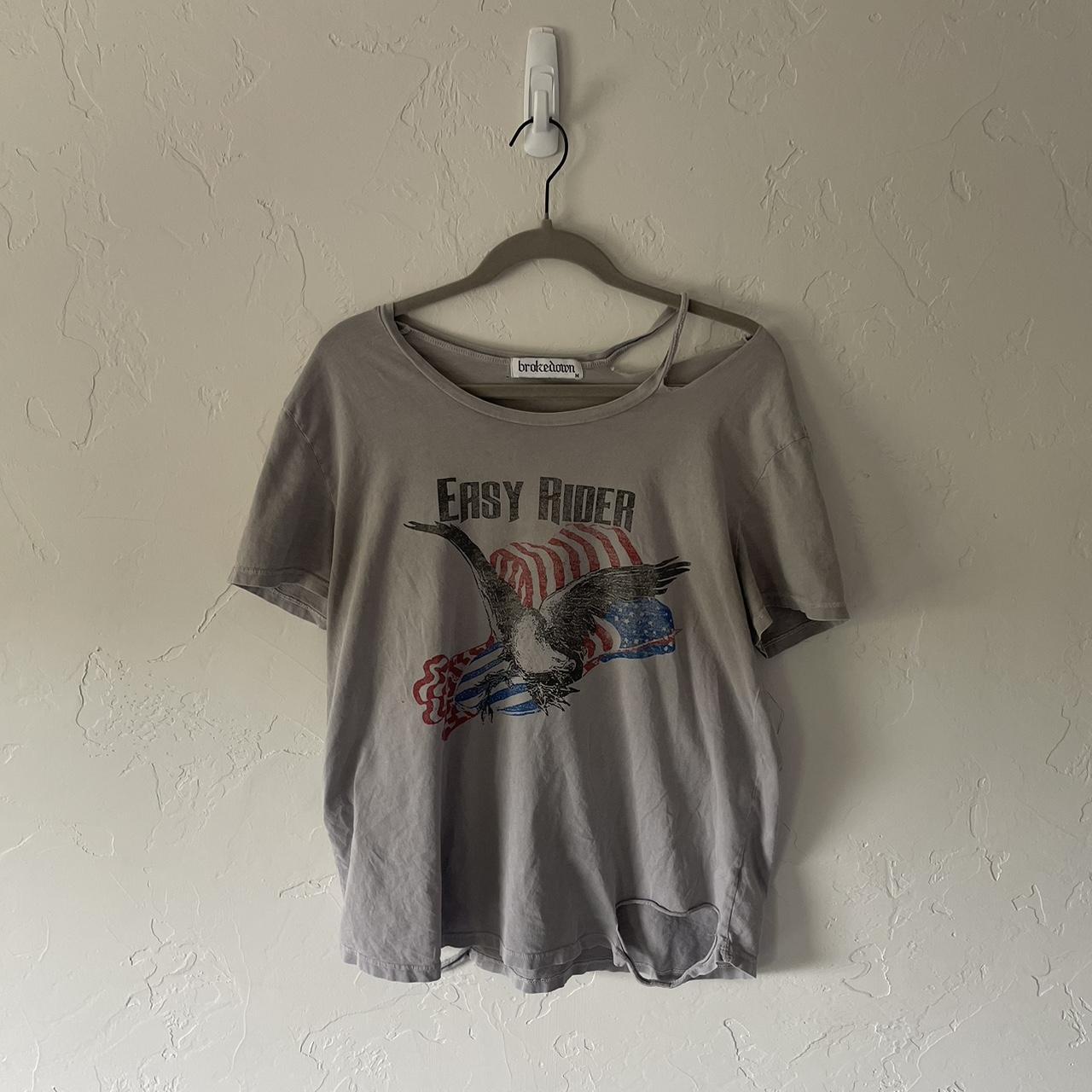 Brandy Melville Women's Grey Tshirt Depop