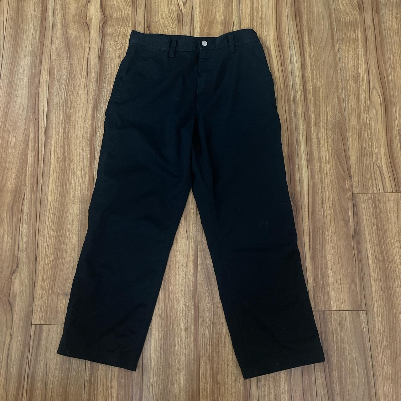 Carhartt WIP Men's Black Trousers | Depop