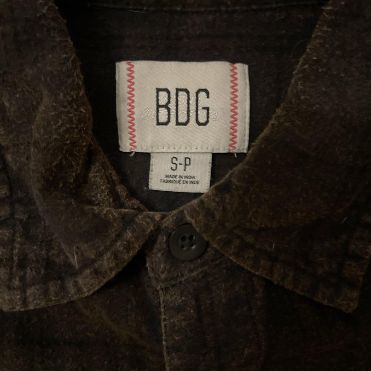 BDG Men’s Flannel Button Up Shirt Size: Small... - Depop