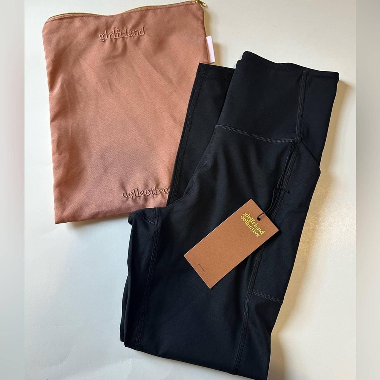 Girlfriend Collective Black Pocket Compress Leggings - Depop