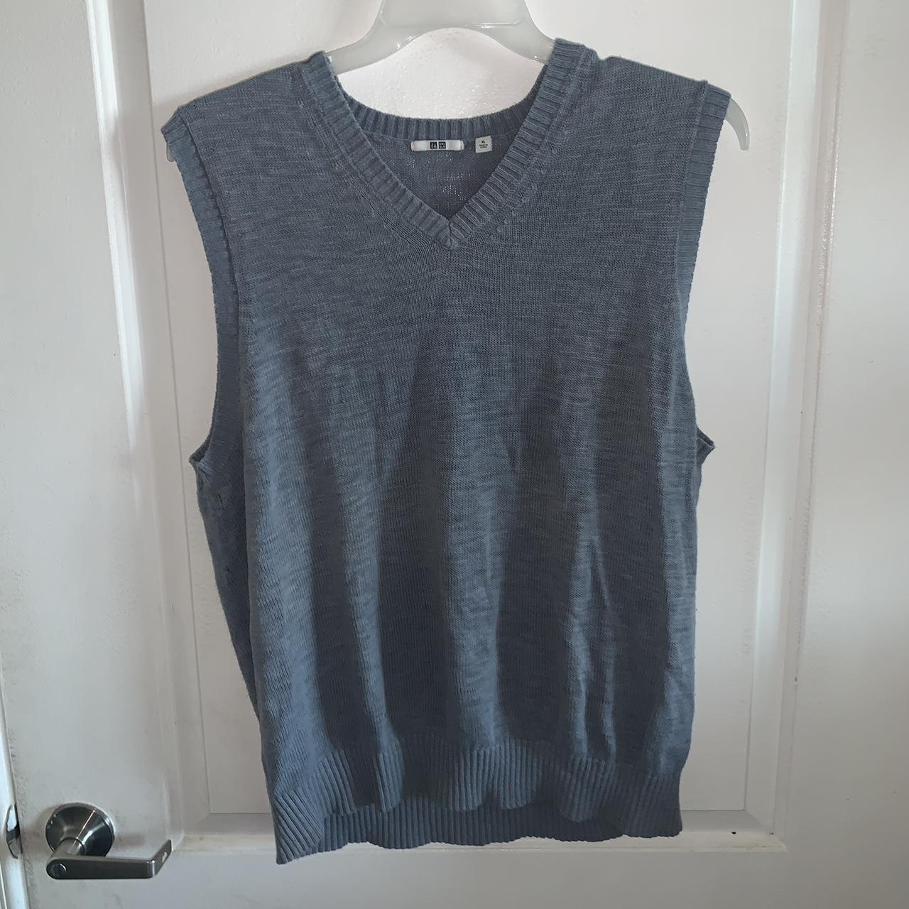 V Neck Vest Men Uniqlo Vest Sweater Uniqlo Light Blue Sweater Vest