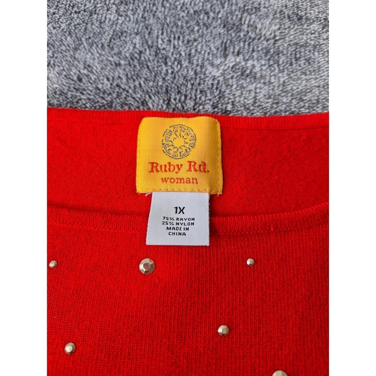 Ruby Rd. Women's Sweater - Red - XL – Ruby Rd 3/4… - image 4