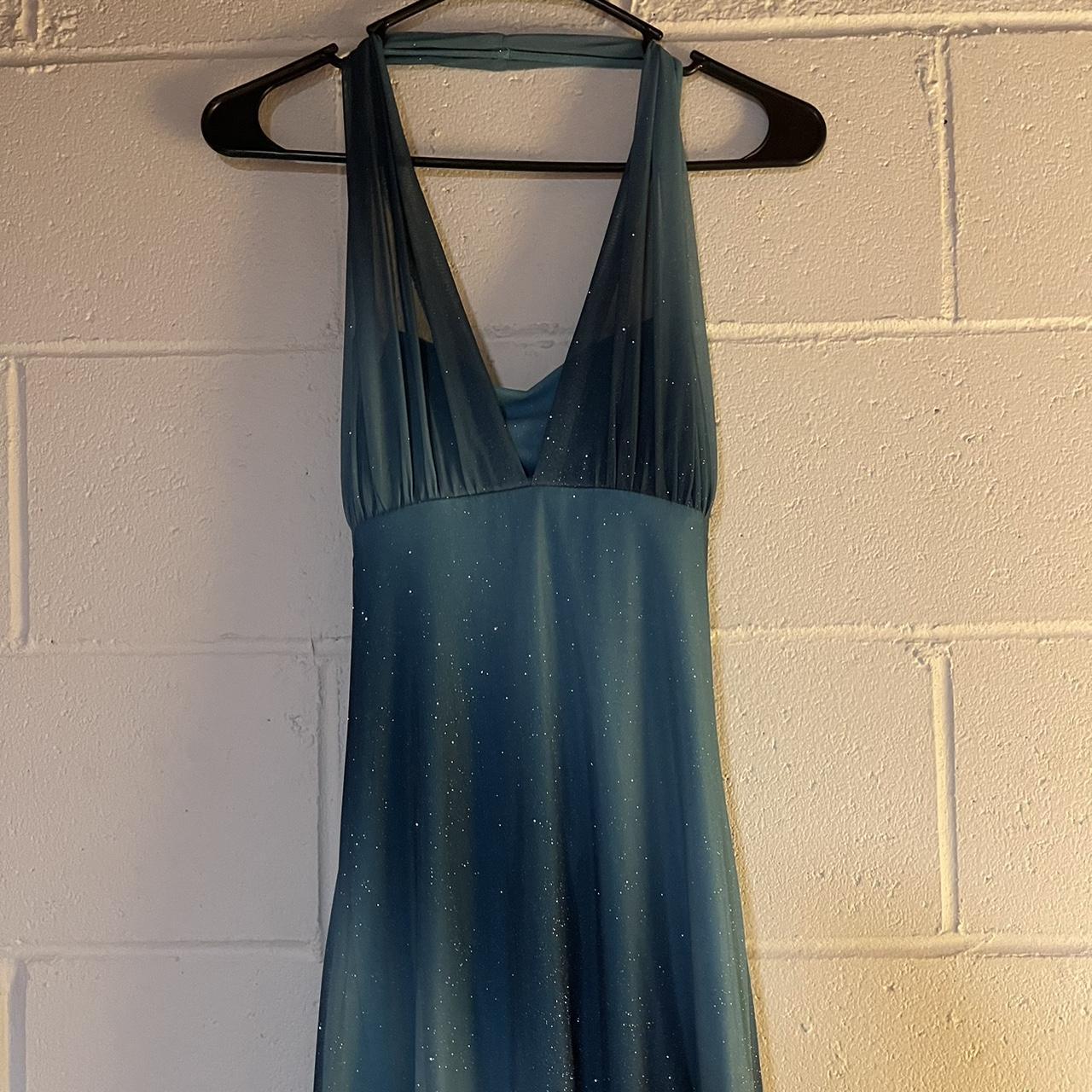 Women's Blue and Navy Dress | Depop