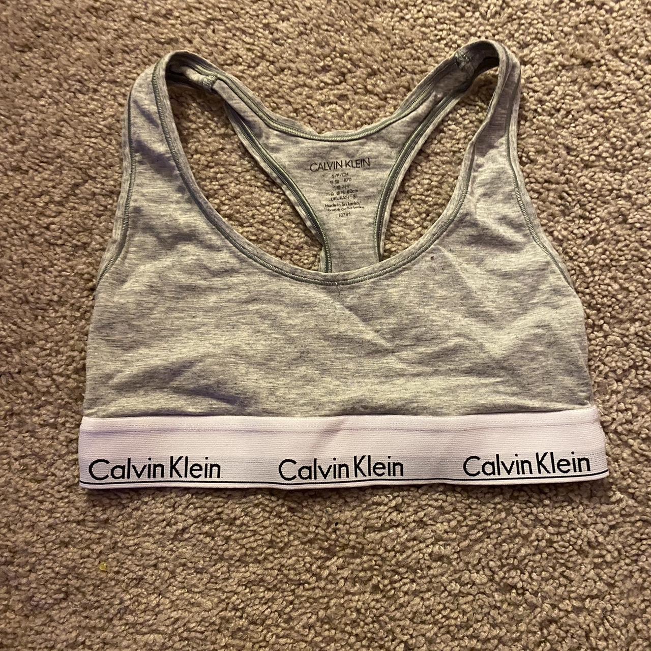 calvin klein bra size small only worn once - Depop