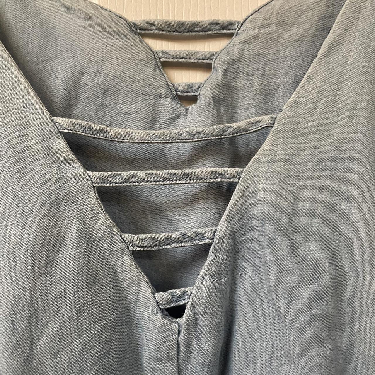 Copper Key Women's Blue Vest Depop