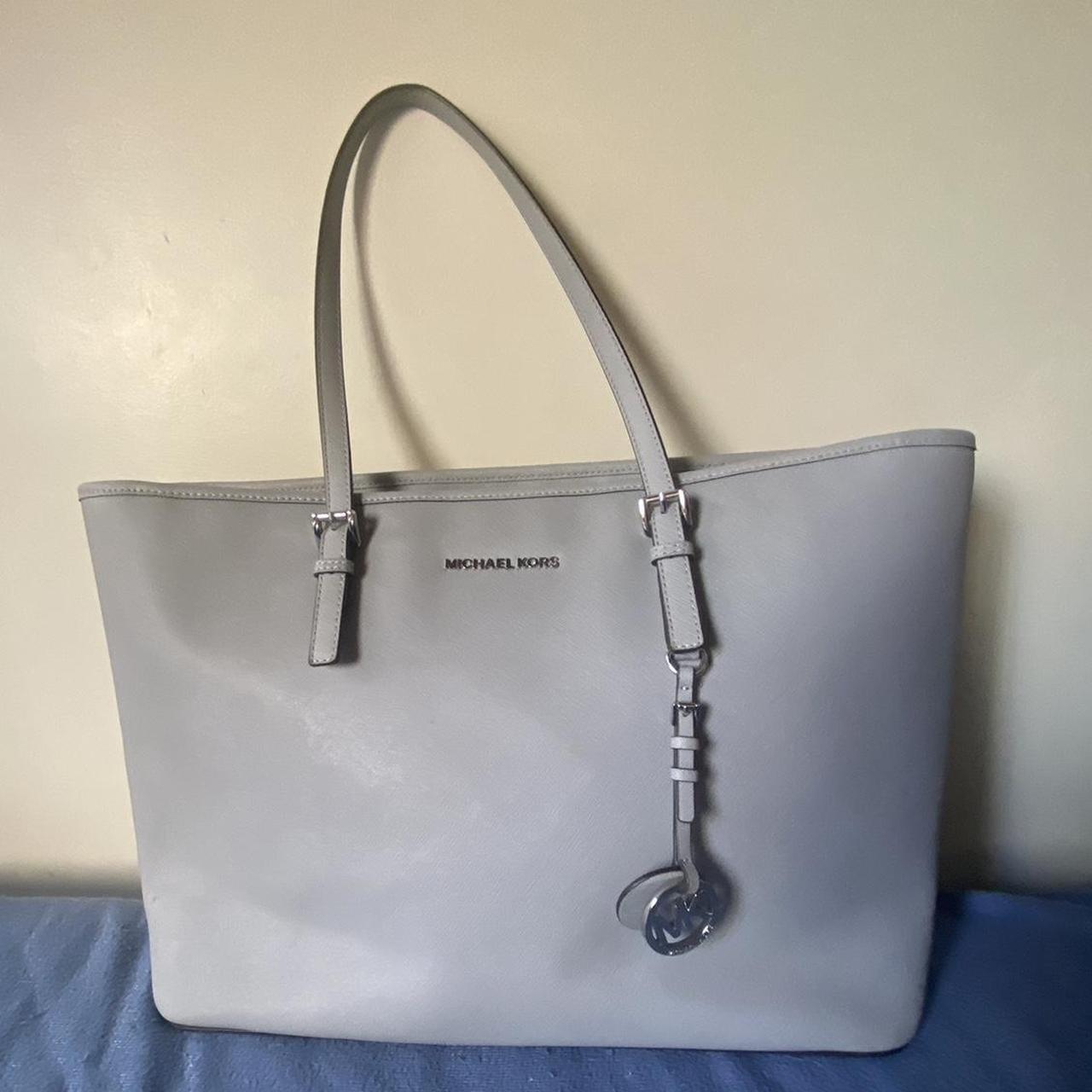 MK Michael Kors handbag grey snake print, Luxury, Bags & Wallets on  Carousell