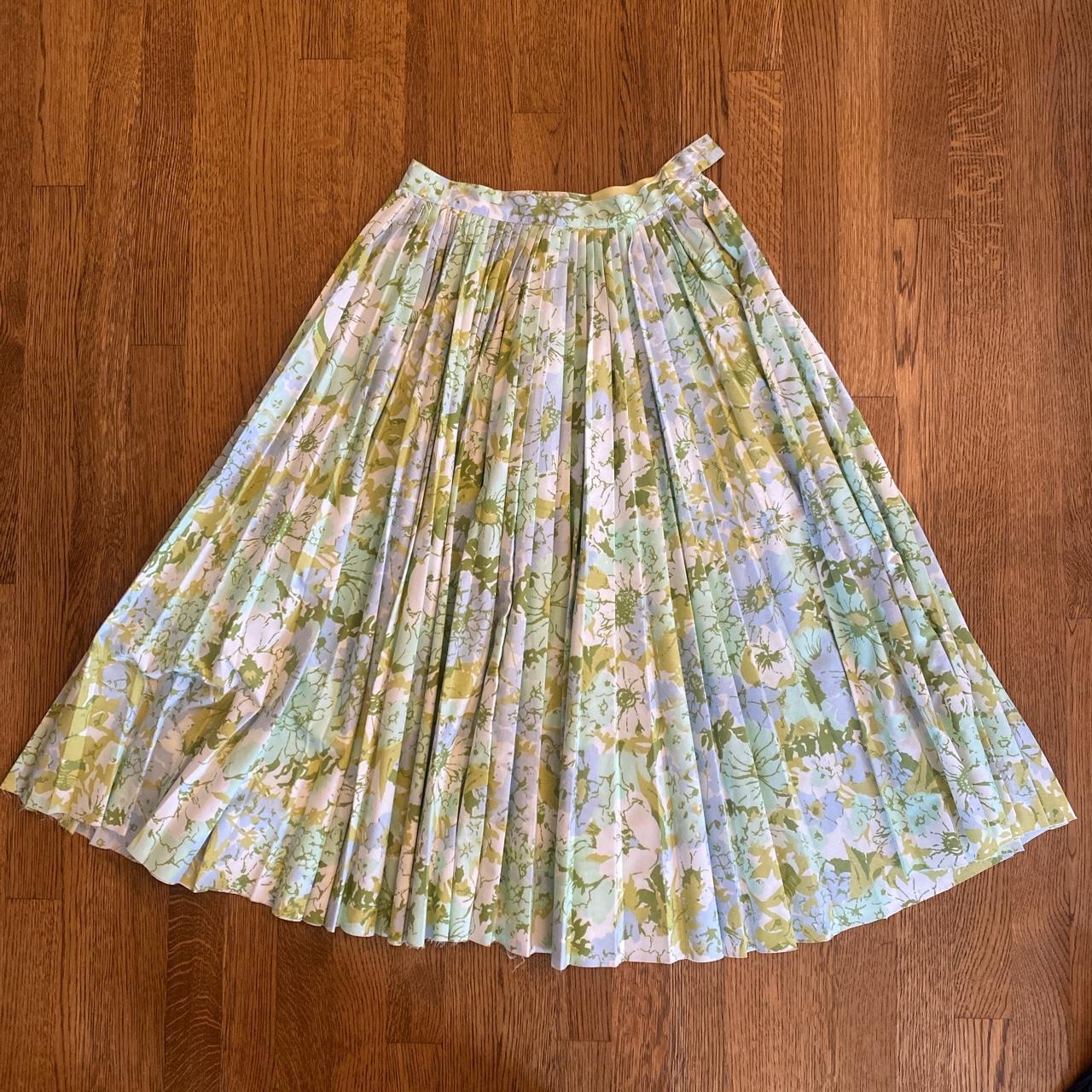 Mara Hoffman Women's Green and Blue Skirt | Depop