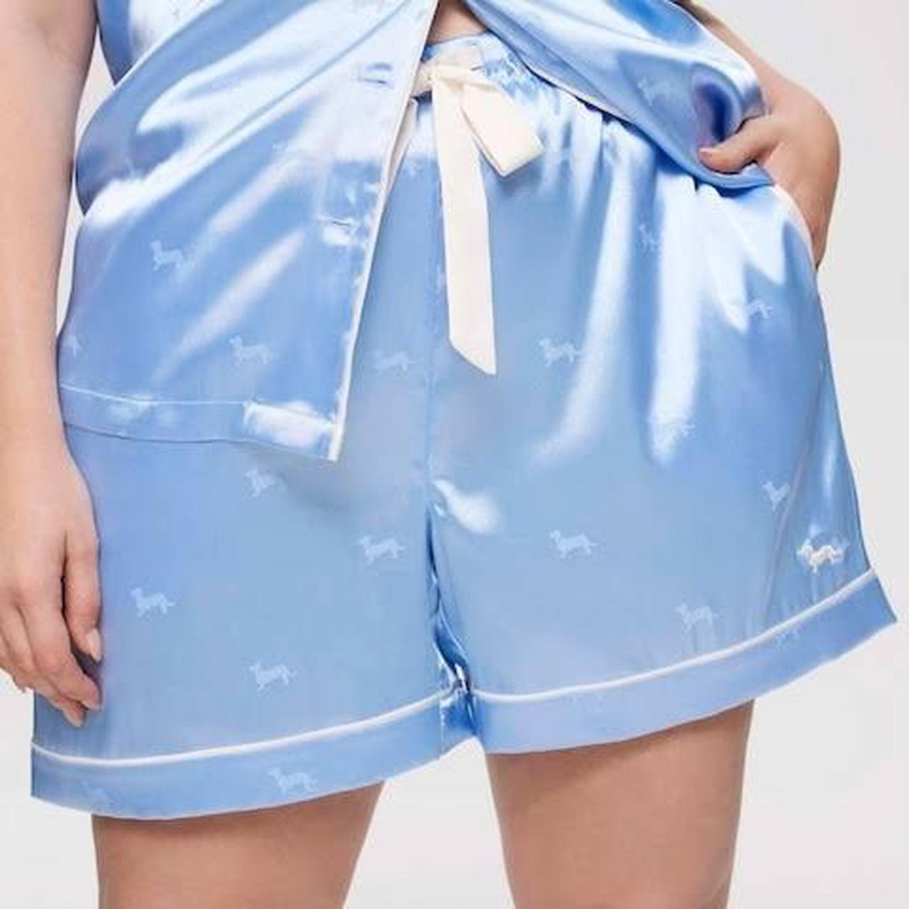 Peter Alexander Blue Penny Satin Short - Depop