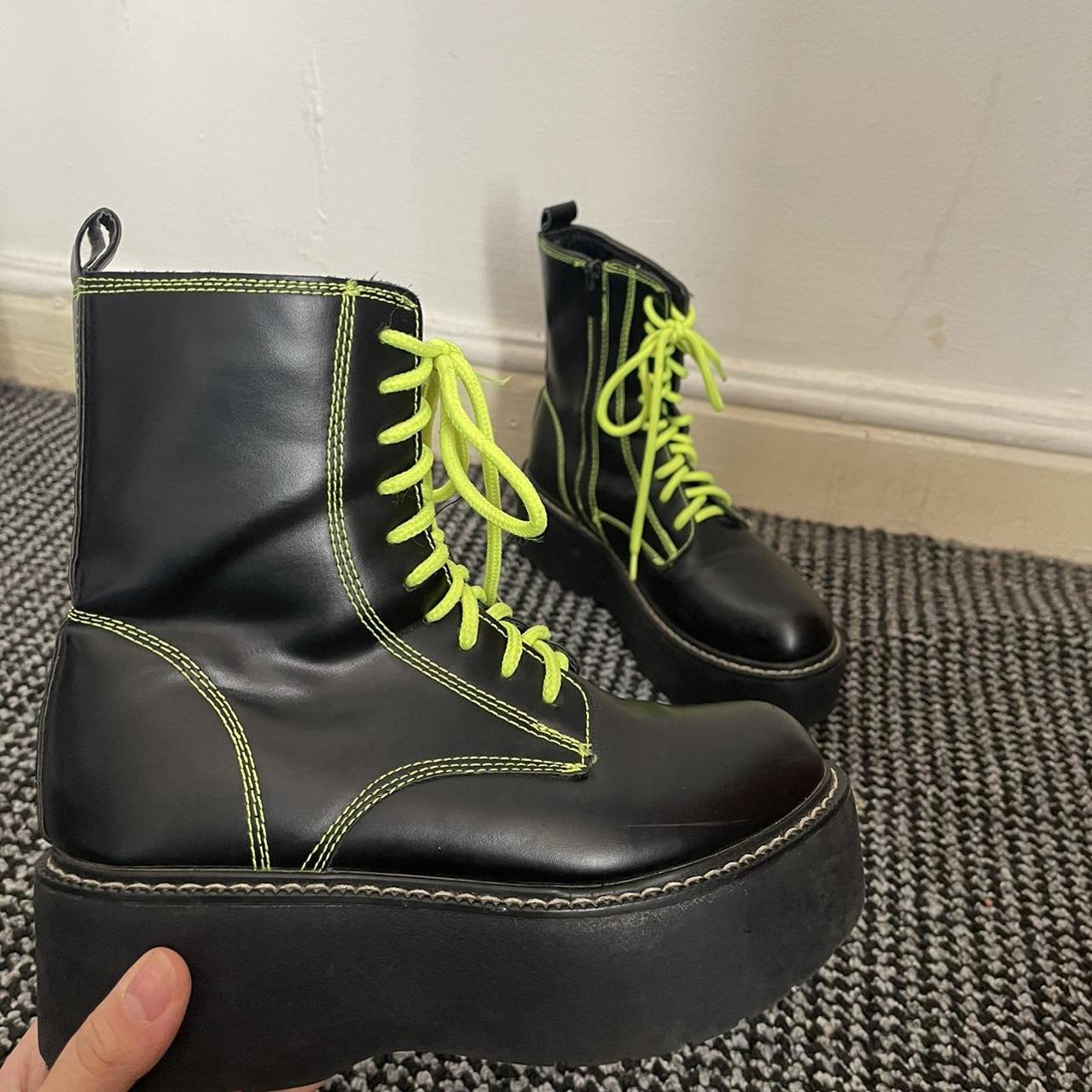 platform boots green