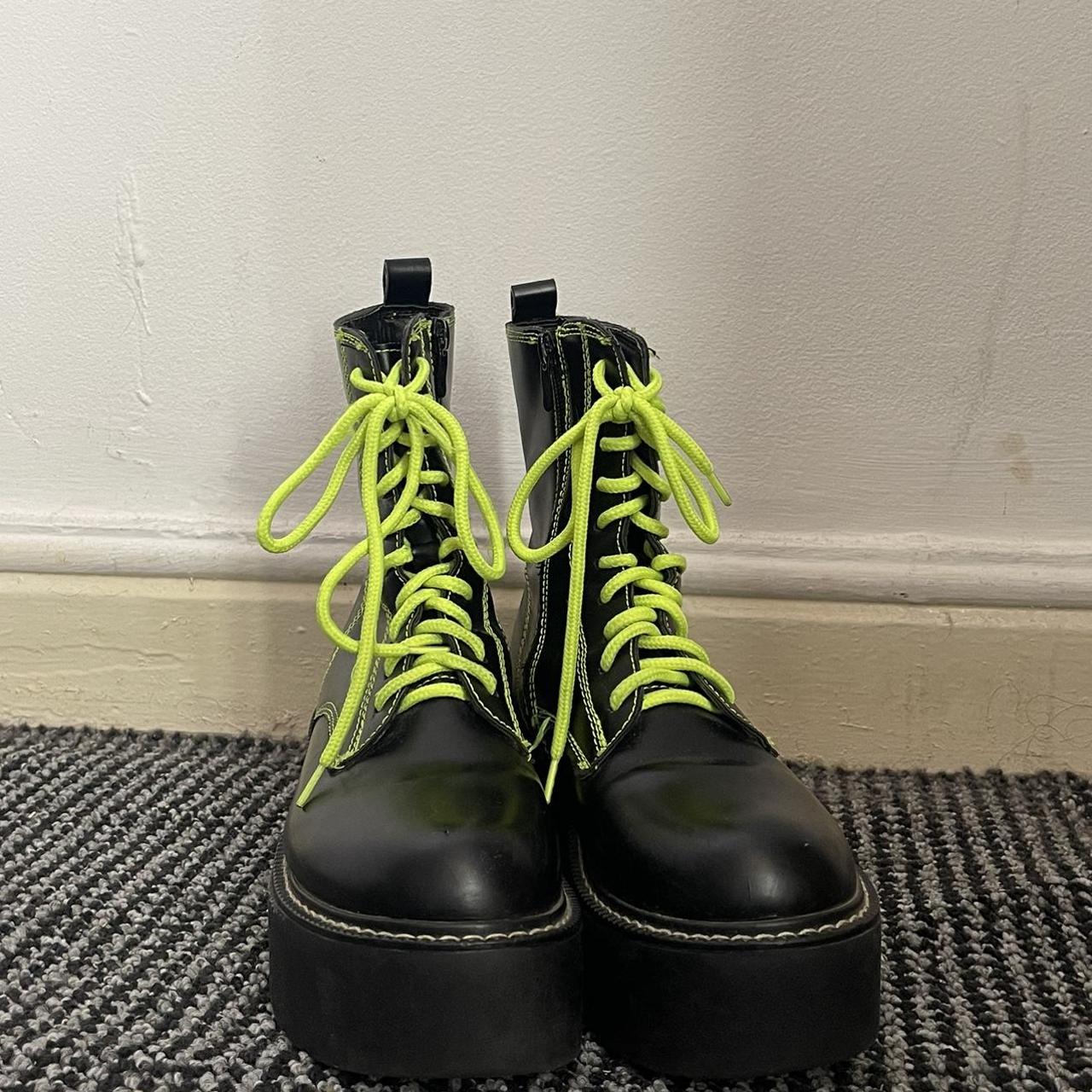 platform boots green