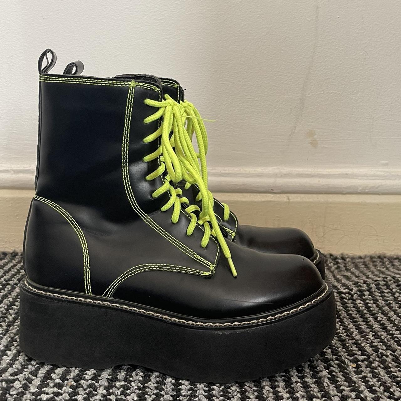 platform boots green
