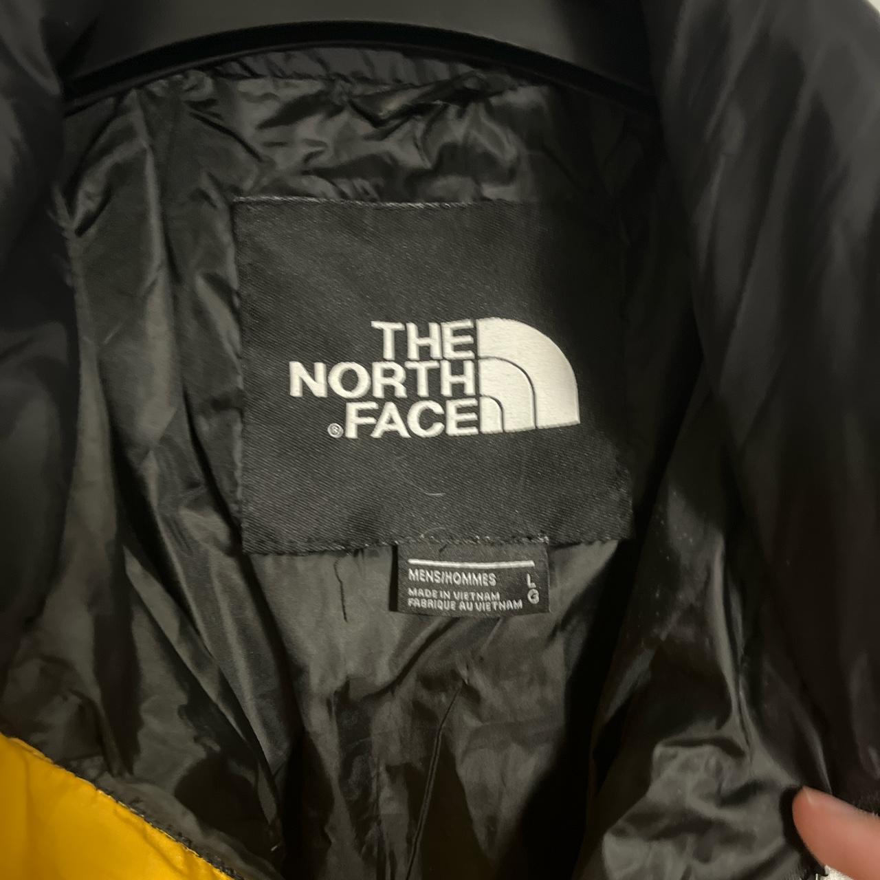 North Face Yellow Puffer Jacket Size L Not sure on... - Depop