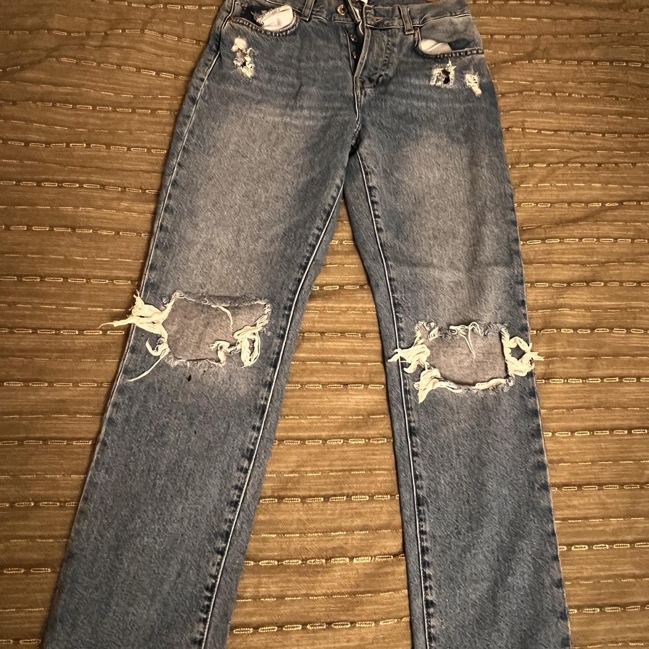 Forever 21 Straight leg, ripped on the