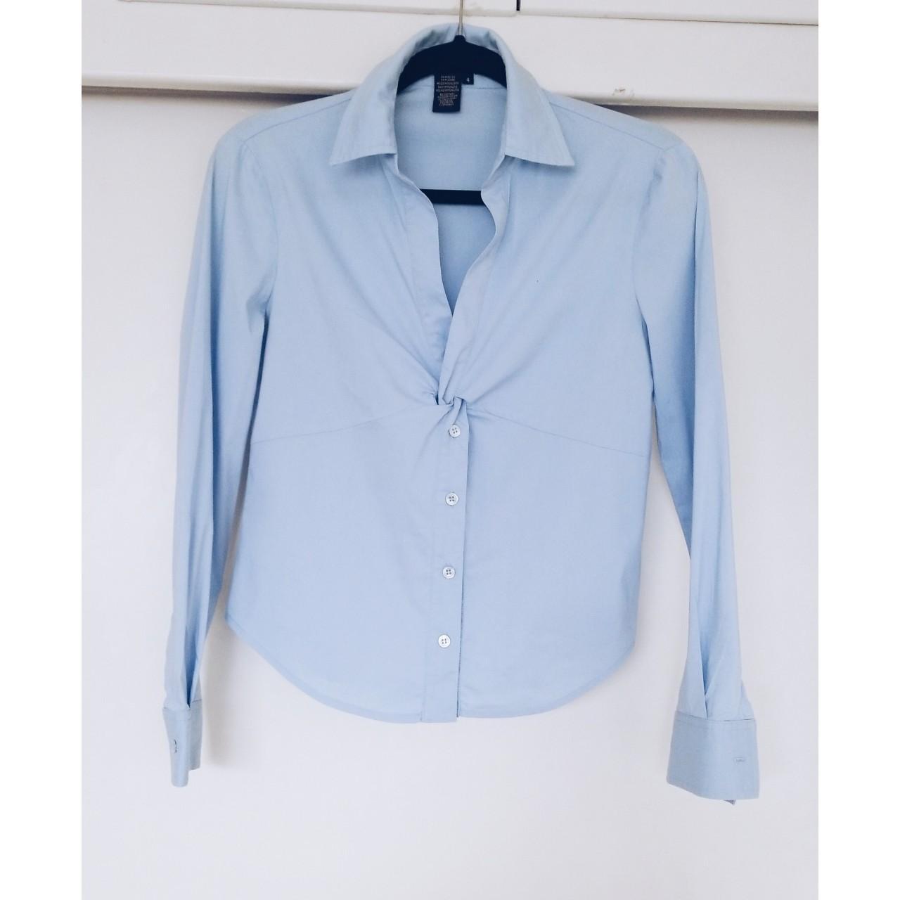 Beautiful BCBGMAXAZRIA collared long sleeve button