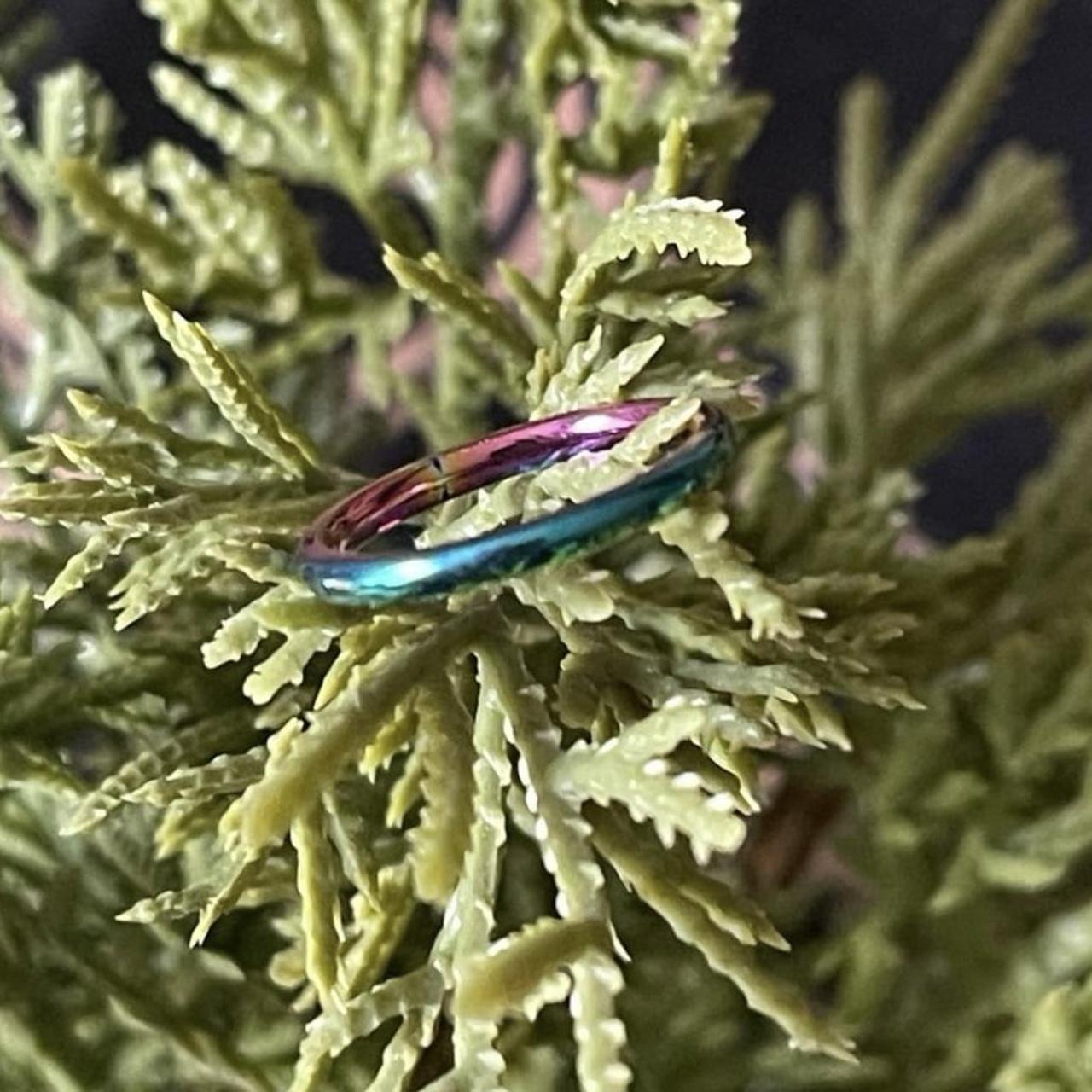 Women's Ring - Multi – Multicoloured titanium rin… - image 1