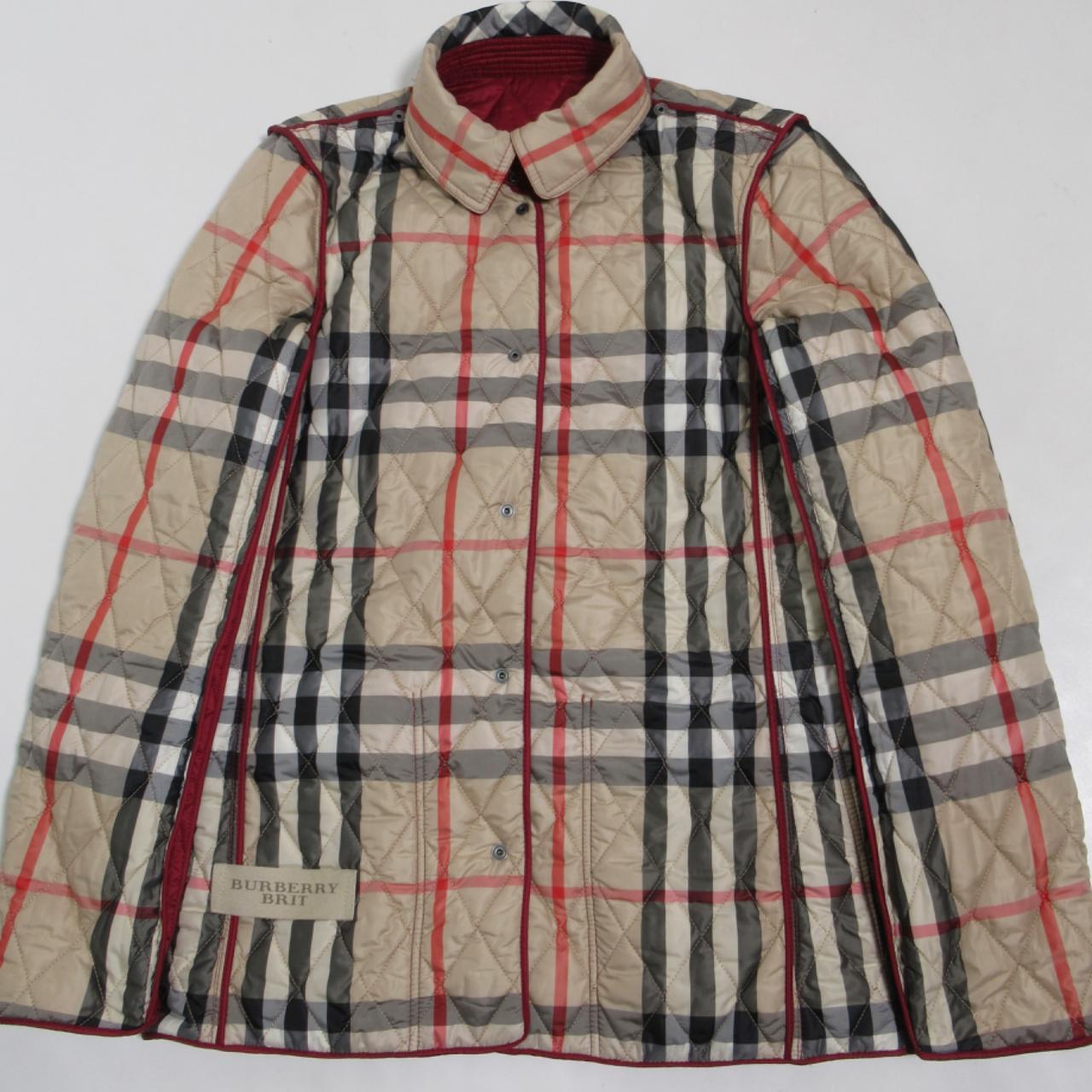 Burberry Brit Women s Kencott Quilted Jacket Red Depop