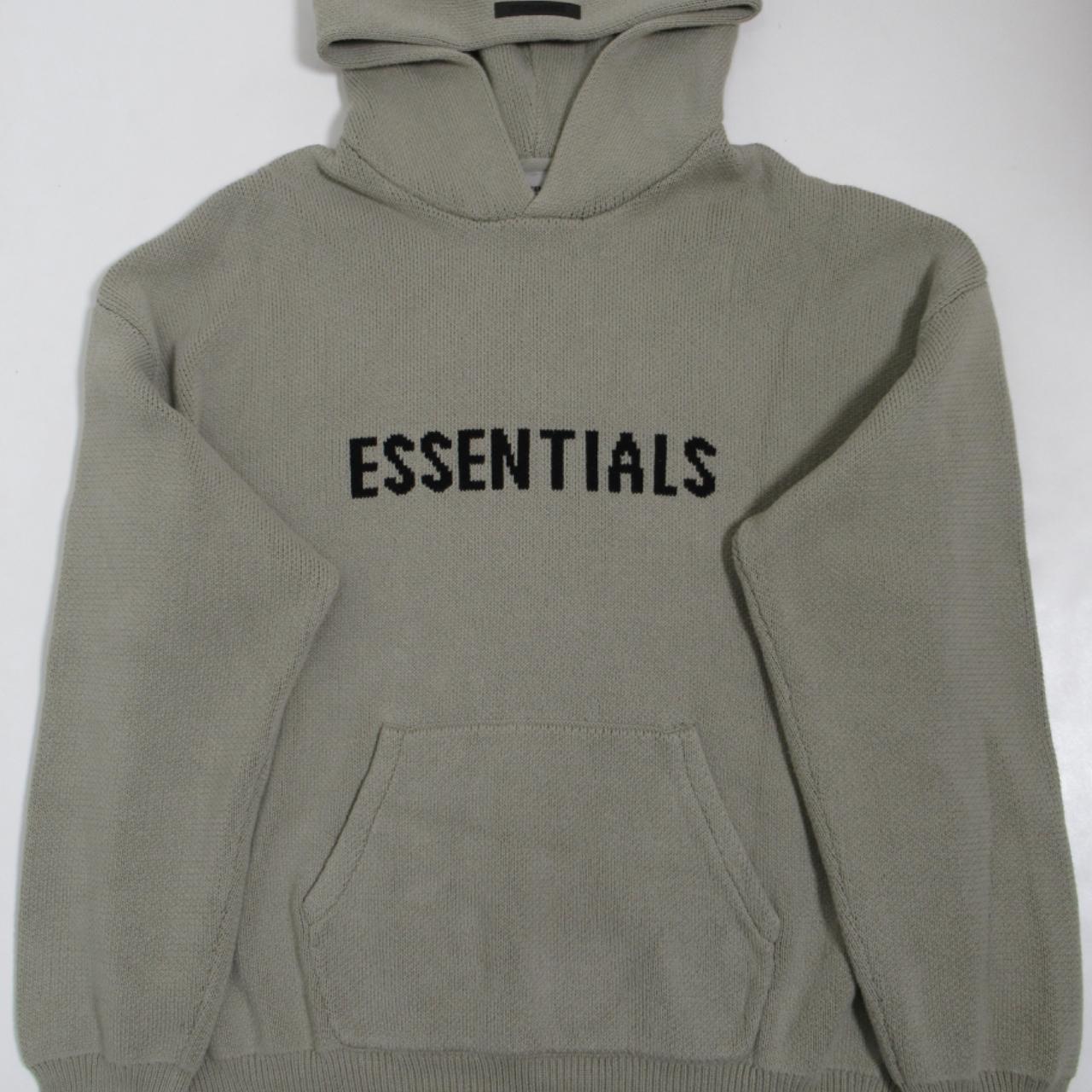 Fear of newest God Essentials Knit Hoodie in Pistachio (Men’s XL)