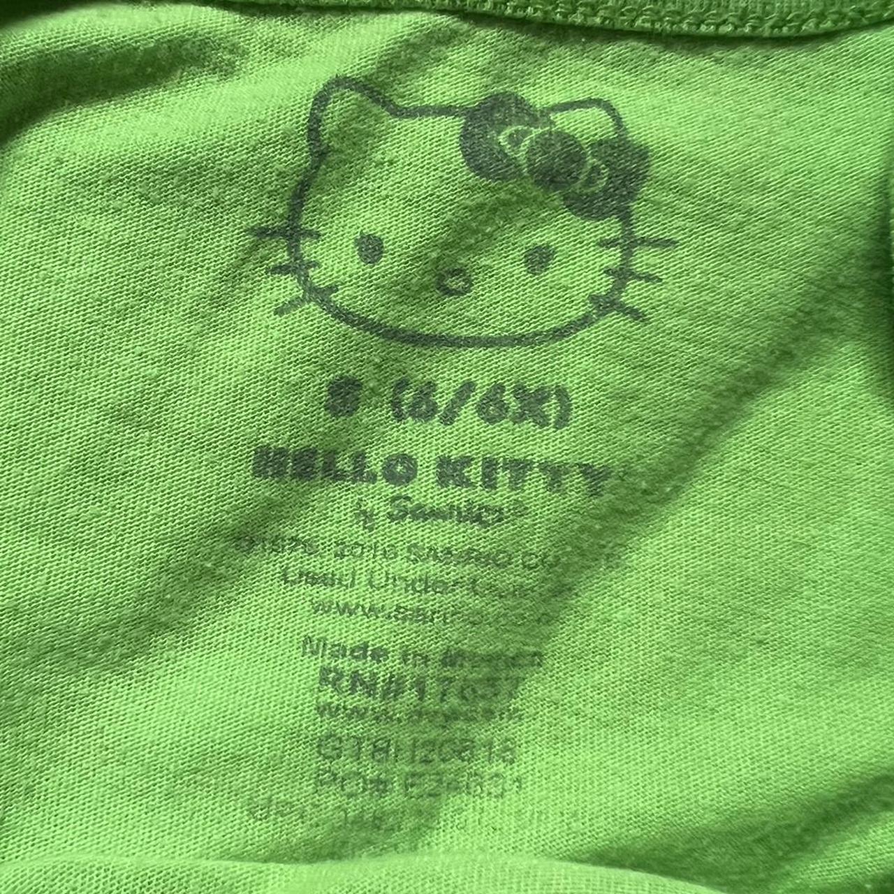 y2k hello kitty top💚🖤 **Size S but can fit XS - Depop