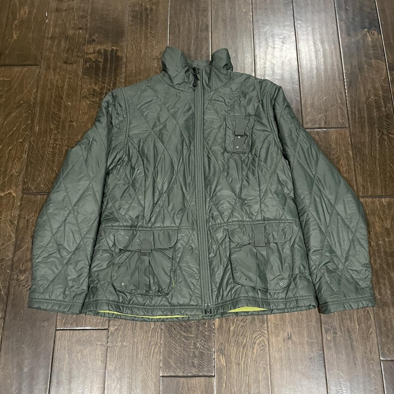 Athleta womens puffer quilted coat green sz xl depop