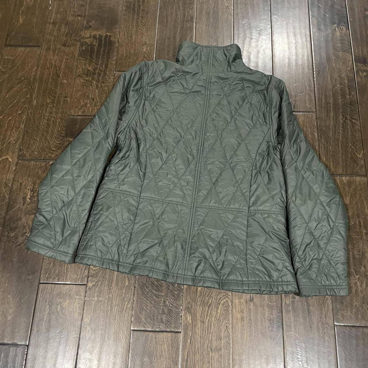 Athleta Womens Puffer Quilted coat Green Sz XL Depop
