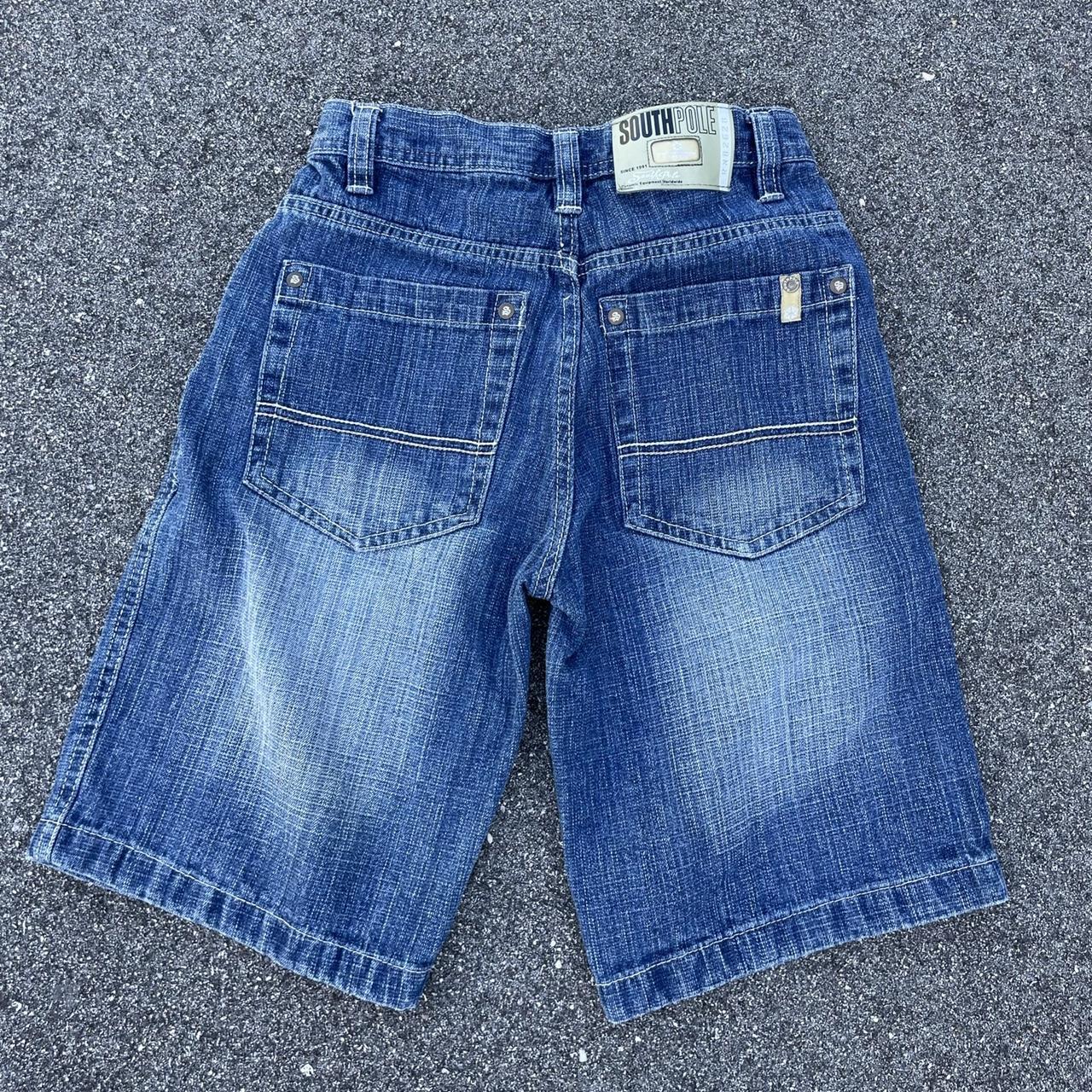 Y2K Southpole baggy jean shorts youth size 10 wide-leg - Depop