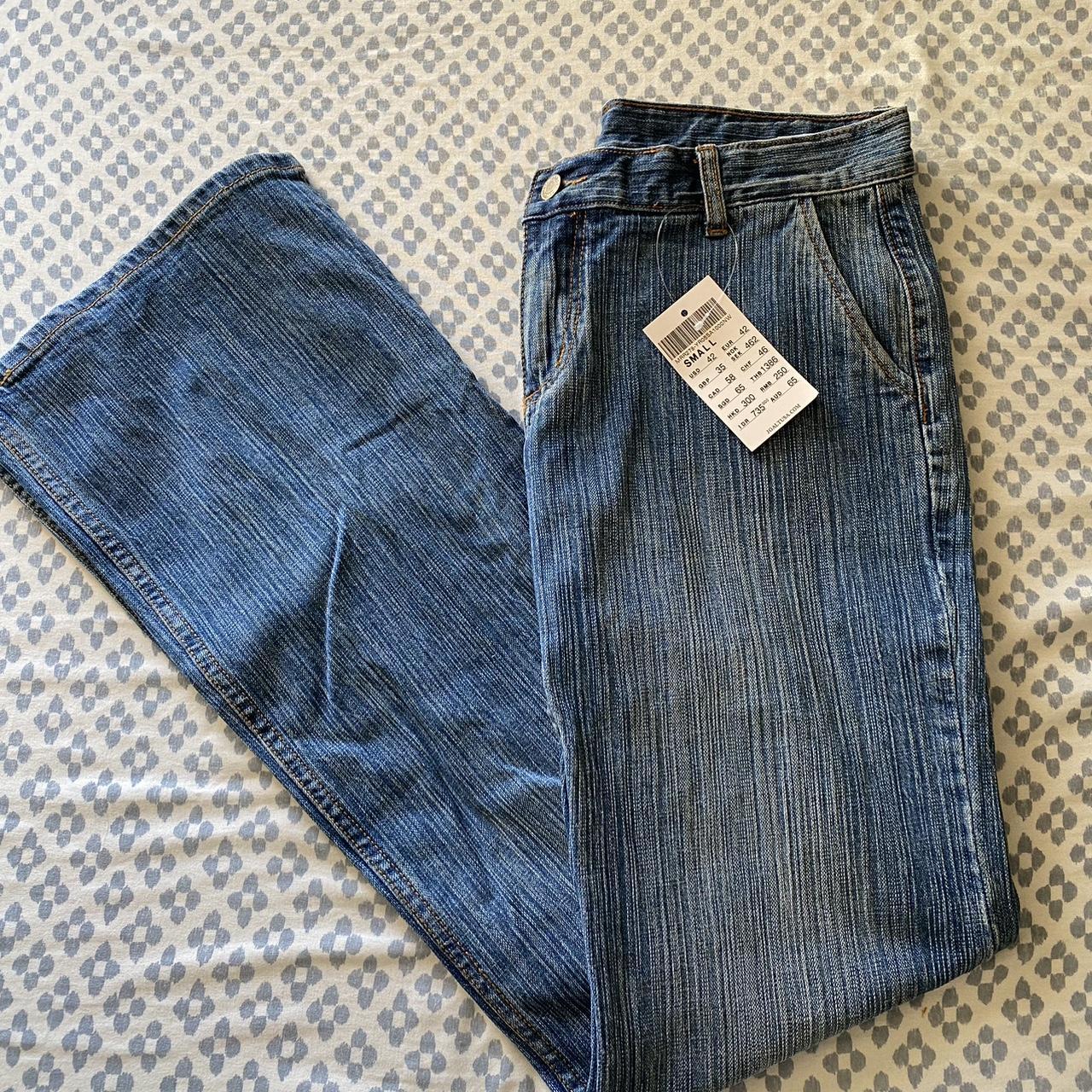 Brandy Melville Women's Blue and Navy Jeans Depop