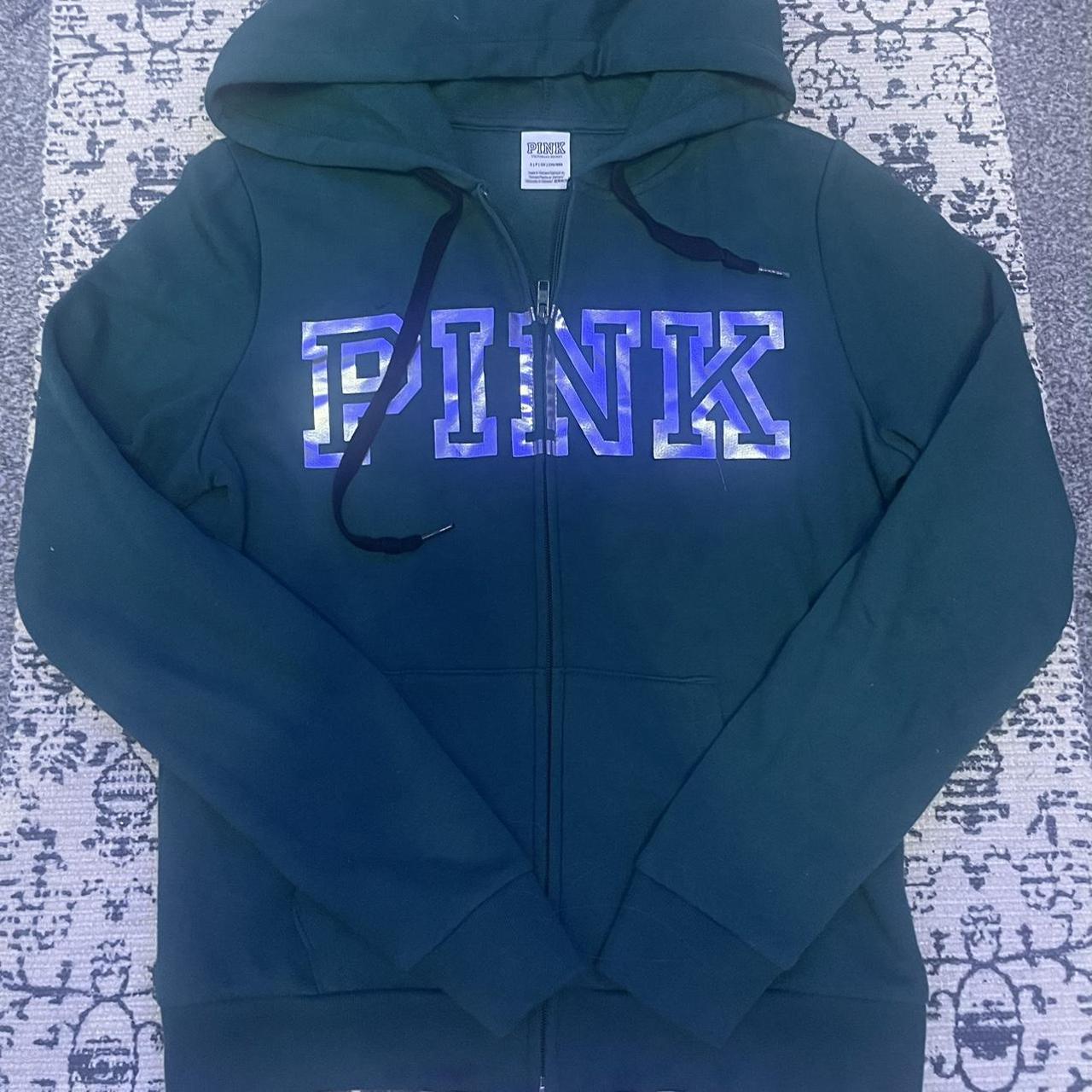 victoria secret pink zip up jacket small never worn... Depop