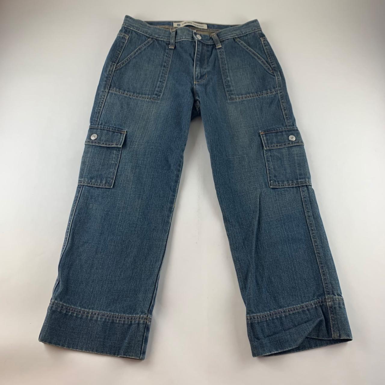 Gap Jeans Classic Cotton Denim Low Rise Cargo Crop... Depop