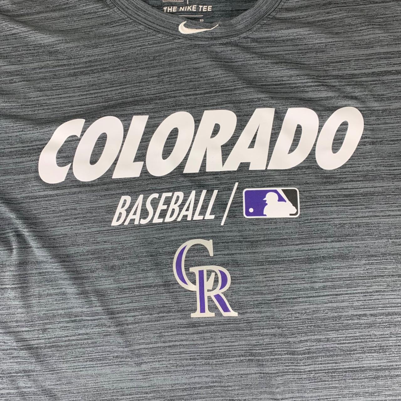 Nike Colorado Rockies T-Shirt Men's XL Dri-Fit Black Tee MLB