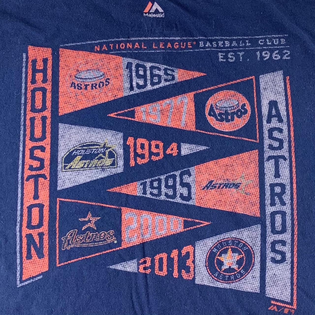 Majestic MLB Houston Astros Gray Tee Shirt Size - Depop