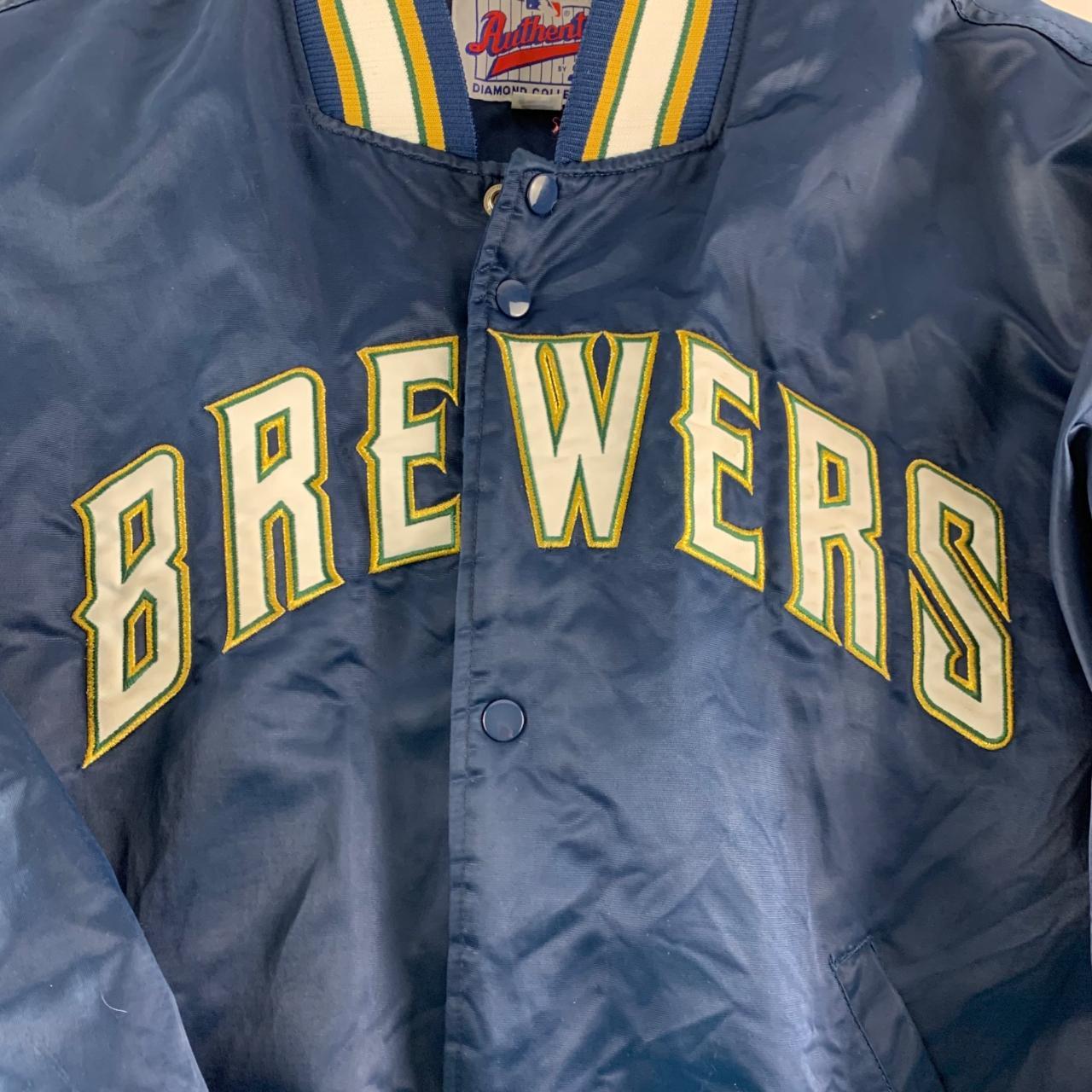 Vintage 90s Milwaukee Brewers Starter Jersey PLEASE - Depop