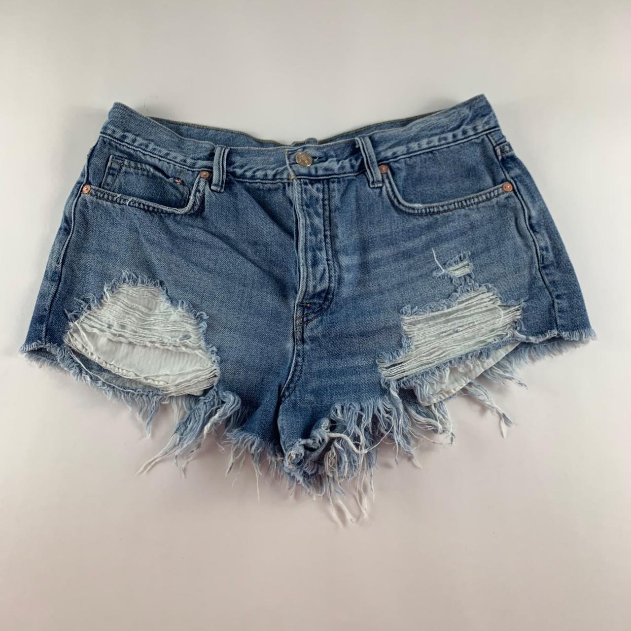 Free people store button fly shorts