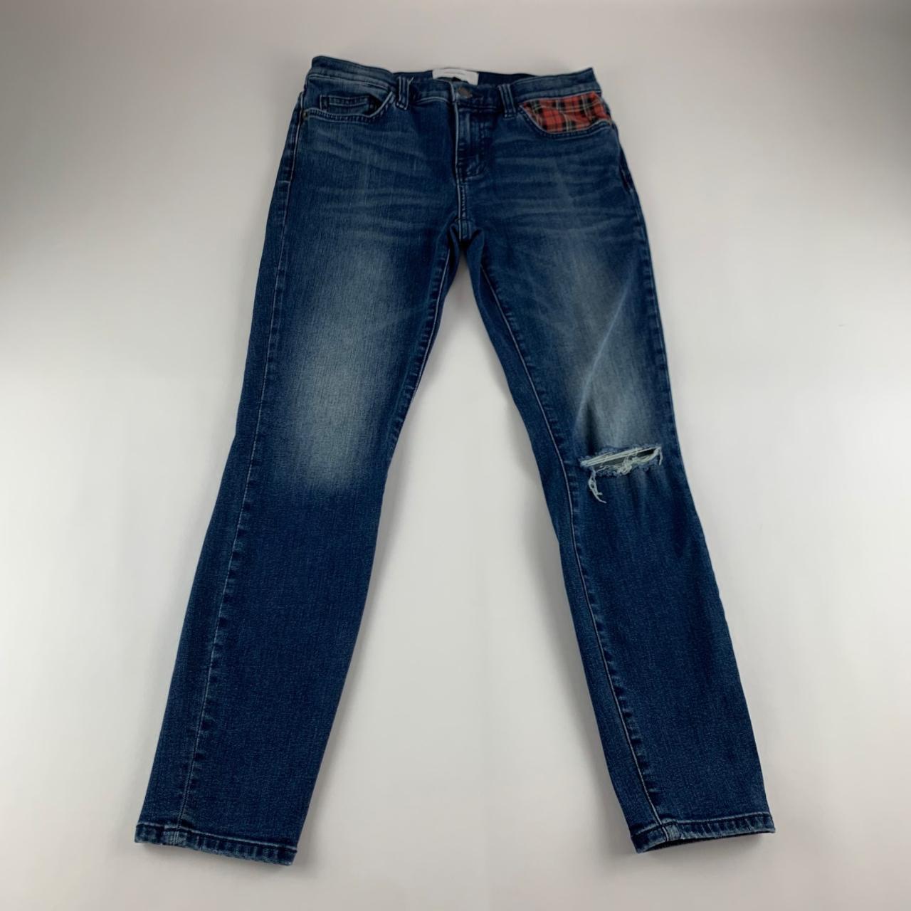 Current elliott plaid on sale jeans