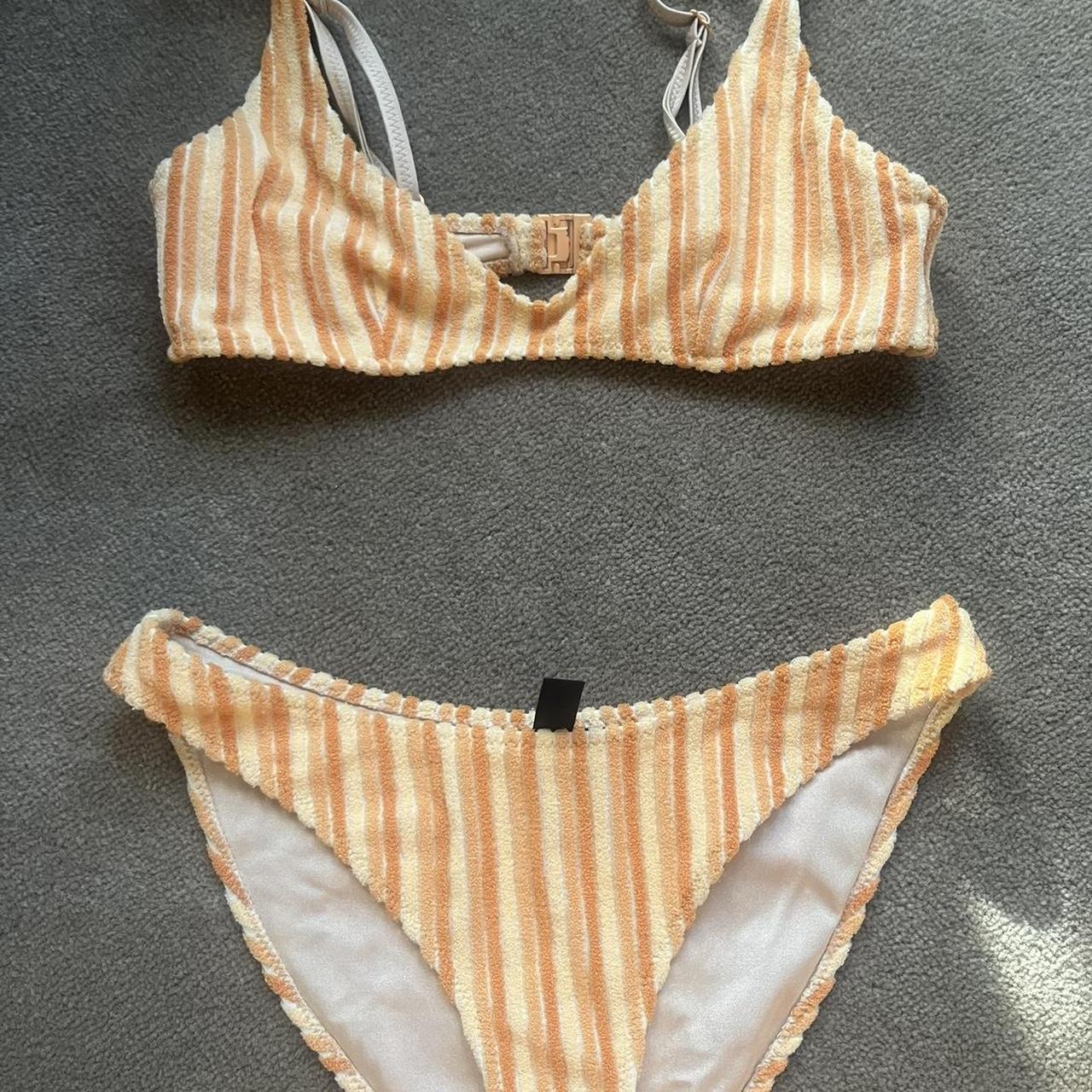 Triangl orange bathers Top: small Bottems:... - Depop