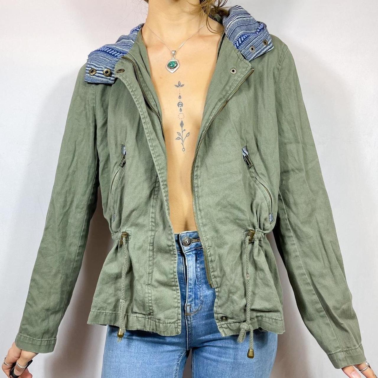 fairy grunge utility jacket this army green... Depop