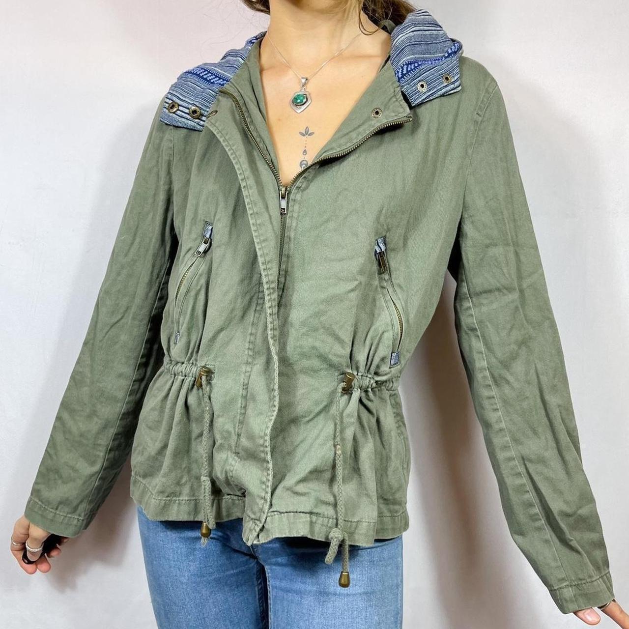 fairy grunge utility jacket this army green... Depop