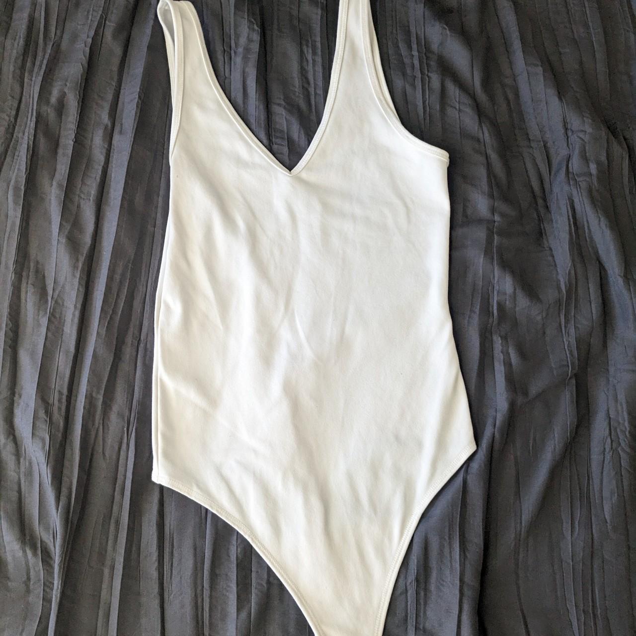 Abercrombie & Fitch Women's White Bodysuit | Depop