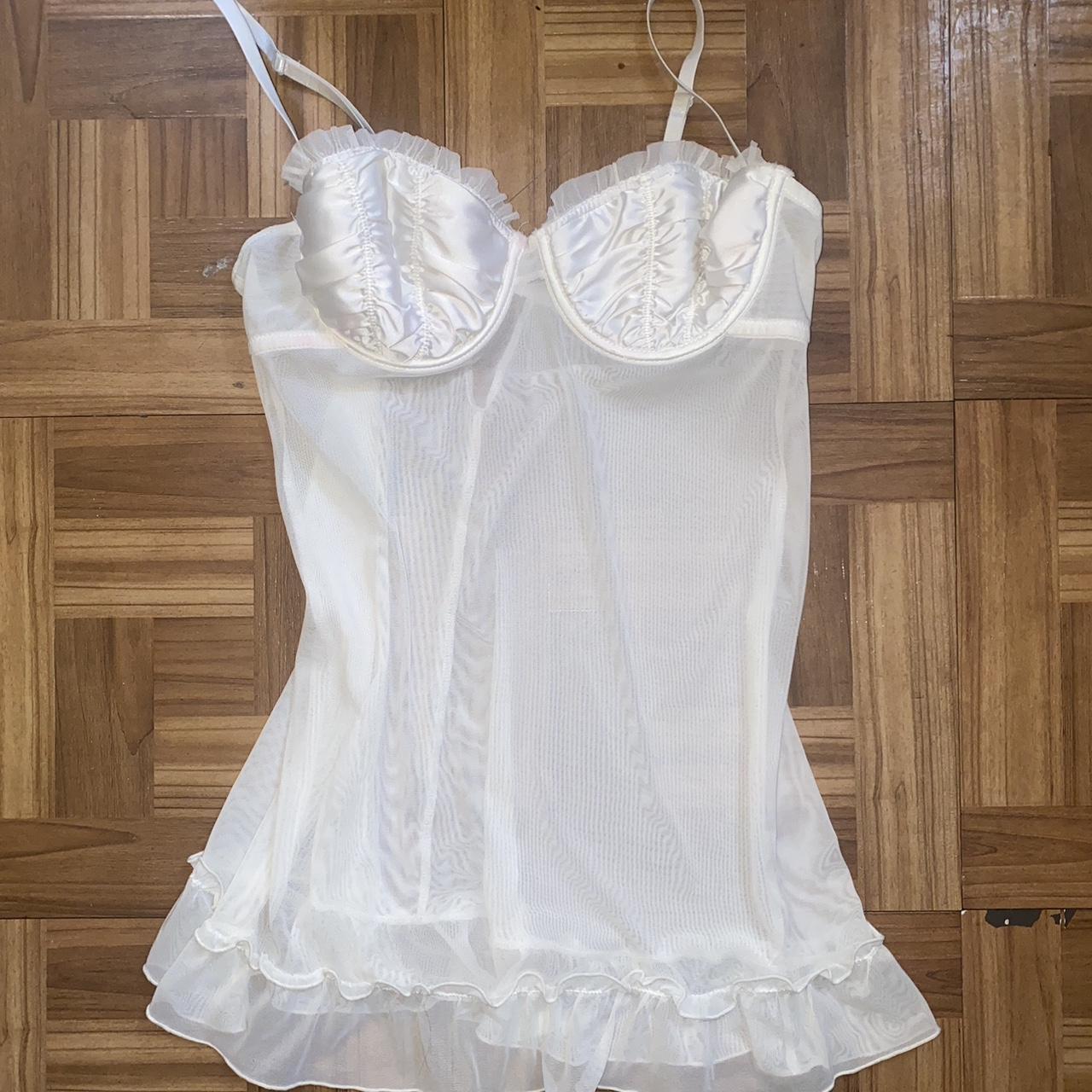 Mirror Palais Women's White Dress | Depop