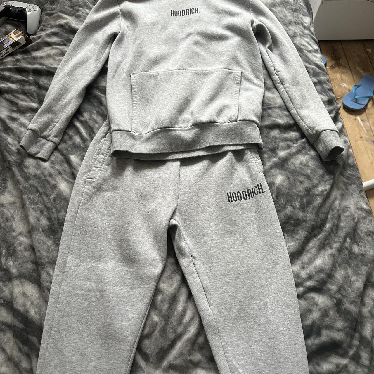 Hoodrich grey tracksuit with pocket in arm and